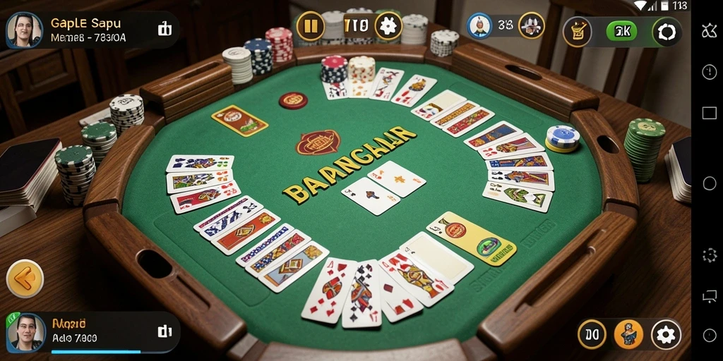 Screenshot gameplay Gaple di 73K yang menarik dan interaktif.