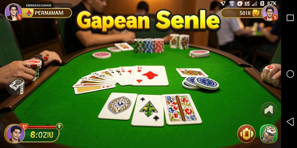 Tampilan gameplay Gaple di 8ZK yang menarik dan interaktif.