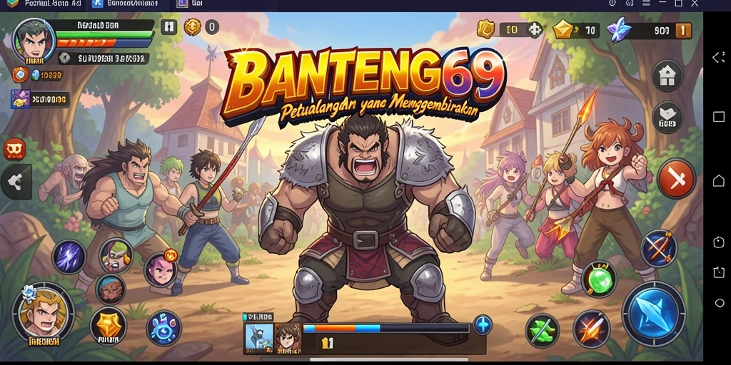 Screenshot menampilkan aksi seru dalam game Anime BANTENG69.