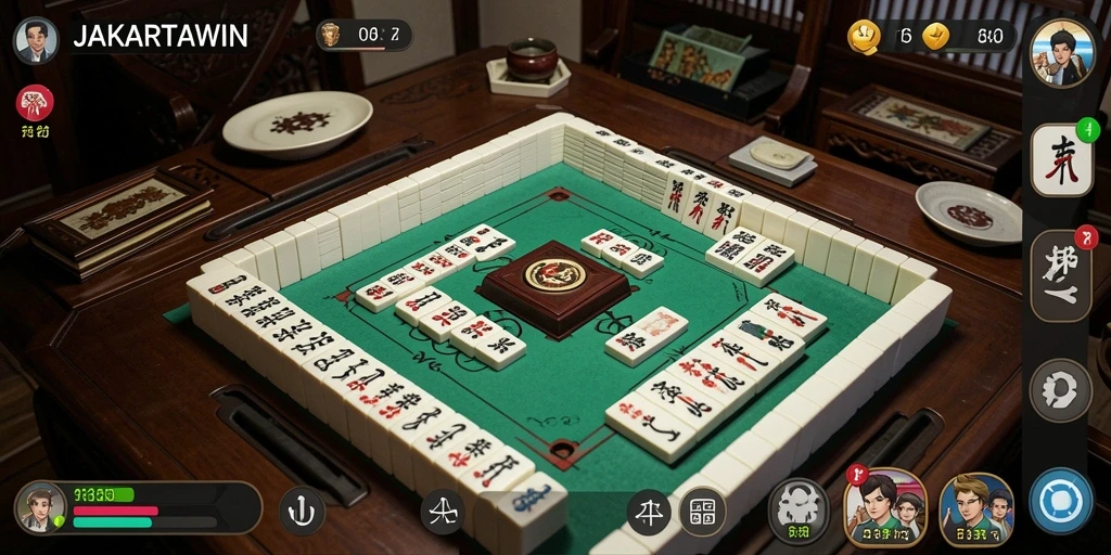Tampilan gameplay menarik dari JAKARTAWIN menunjukkan keseruan permainan Mahjong.