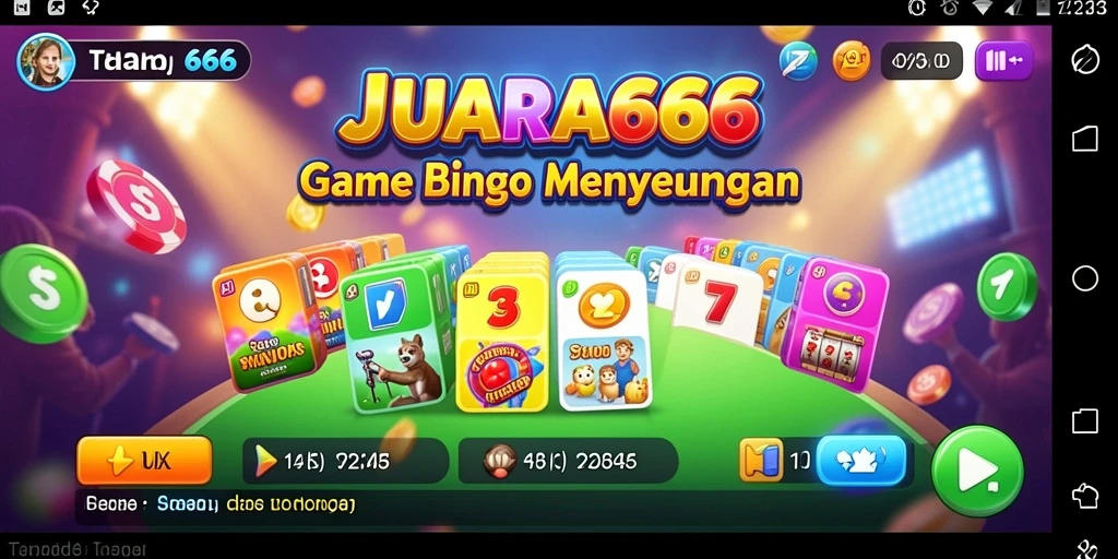 Tampilan menarik gameplay JUARA666 dengan suasana Bingo yang seru.