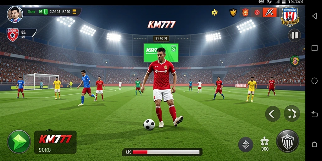 Tampilan gameplay menarik dari KM777 saat aksi di lapangan.