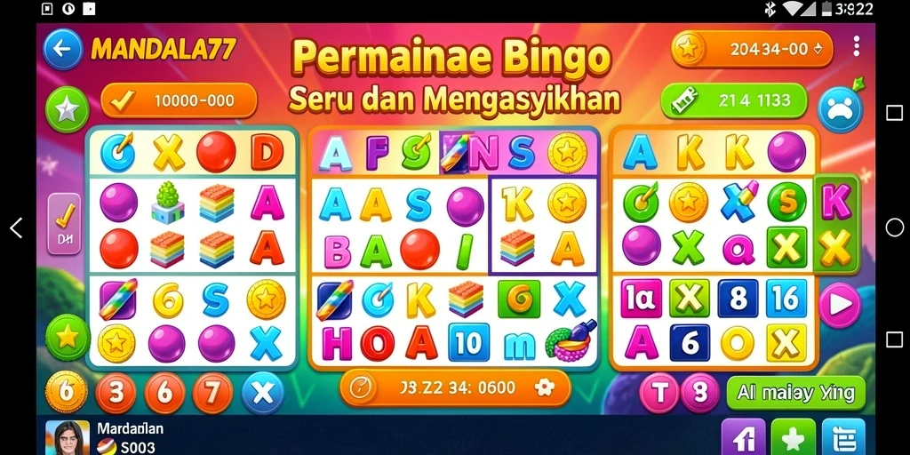 Tampilan menarik dalam gameplay Bingo MANDALA77.