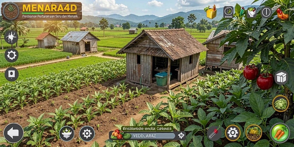 Tampilan gameplay seru di MENARA4D saat bertani.