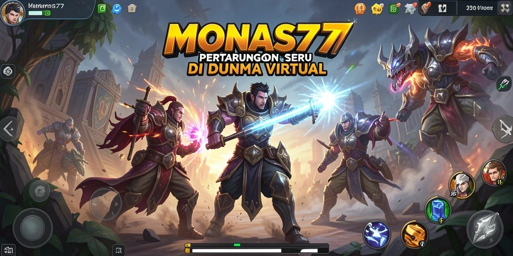 Gameplay seru dengan berbagai karakter dalam MONAS77.