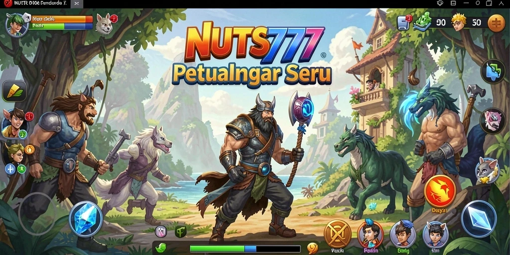 Screenshot gameplay NUTS777 dengan suasana petualangan yang menakjubkan.