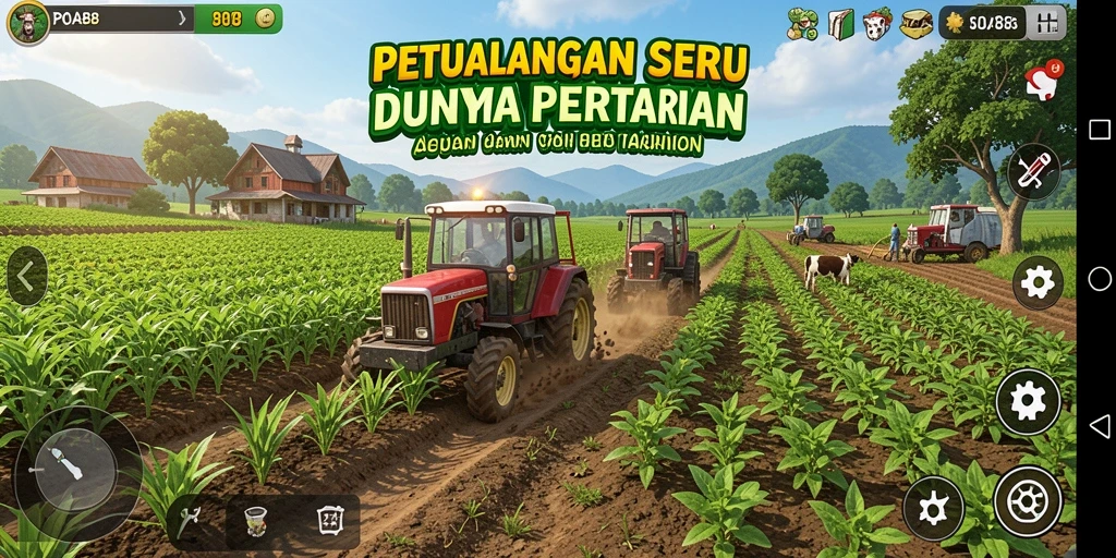 Tampilan gameplay pertanian yang menyenangkan dan interaktif di POA88.