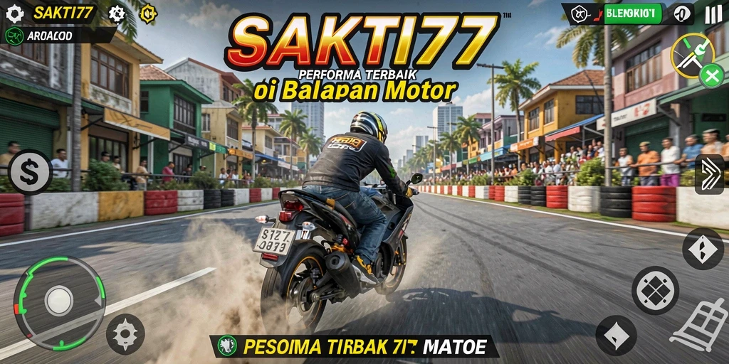 Tampilan gameplay SAKTI77 yang mendebarkan di lintasan balap.