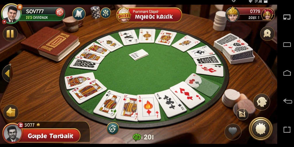 Tampilan gameplay Gaple yang menarik dan penuh warna dalam SOV777.