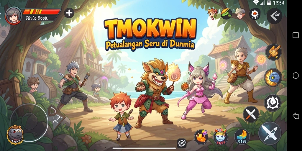 Tampilan gameplay seru dalam TMOKWIN dengan karakter Anime ikonik.