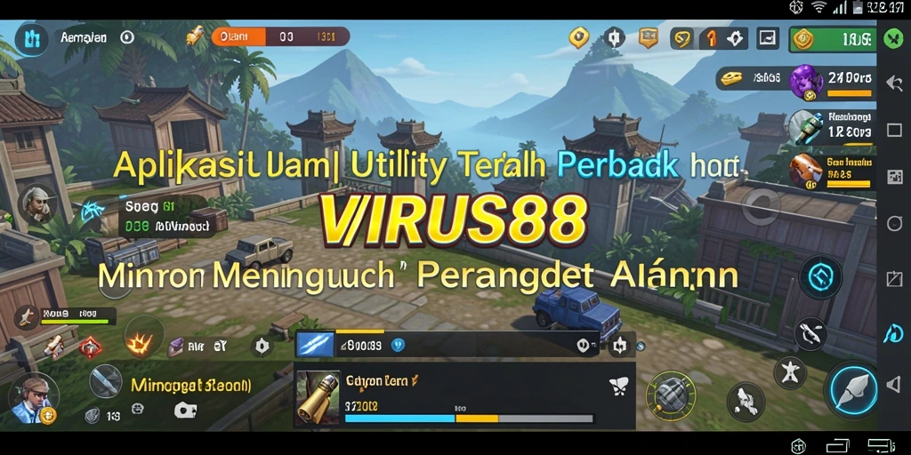 Tampilan utama VIRUS88 yang sederhana dan efektif untuk pengoptimalan perangkat.