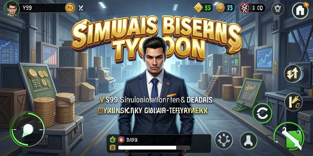 Tangkapan layar Y89 menampilkan gameplay simulasi bisnis yang seru.